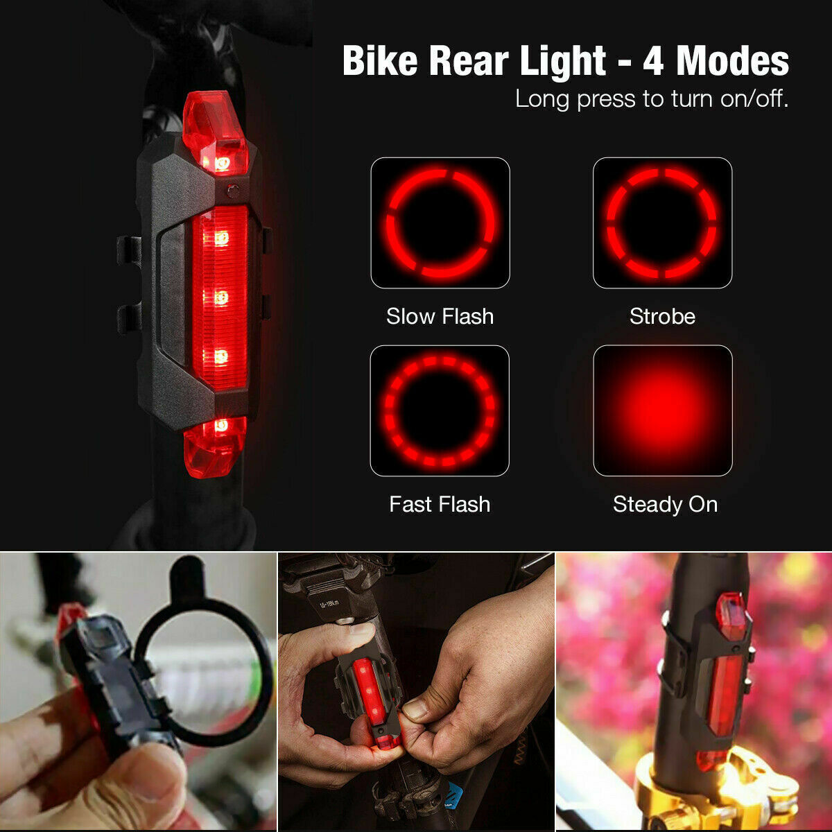 USB Rechargeable LED Bicycle